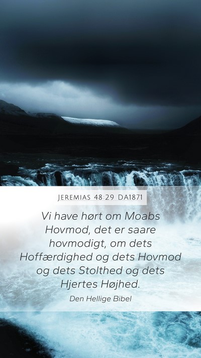 Jeremias 48:29 DA1871 Bible Verse Image