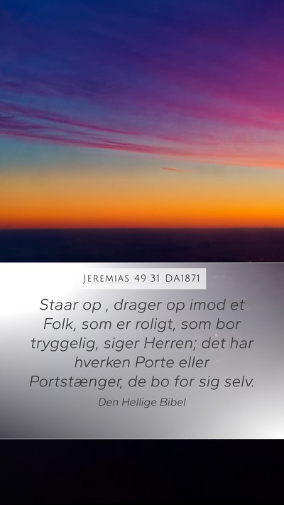 Jeremias 49:31 DA1871 Bible Verse Image