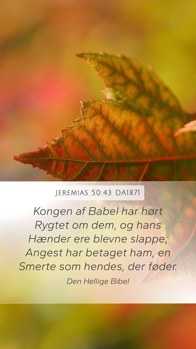 Jeremias 50:43 DA1871 Bible Verse Image