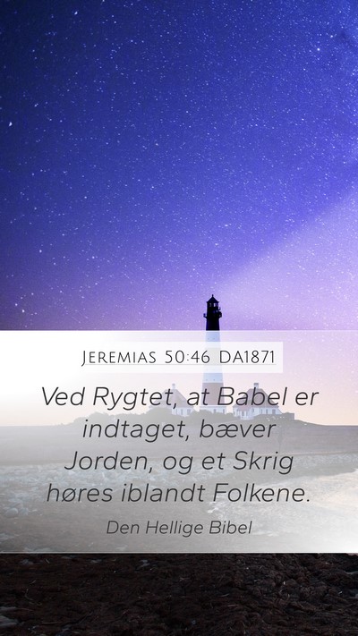 Jeremias 50:46 DA1871 Bible Verse Image
