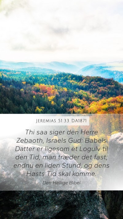 Jeremias 51:33 DA1871 Bible Verse Image