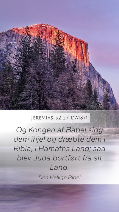 Jeremias 52:27 DA1871 Bible Verse Image