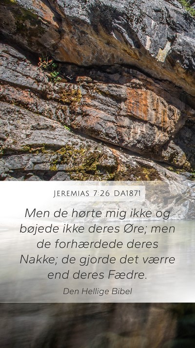 Jeremias 7:26 DA1871 Bible Verse Image