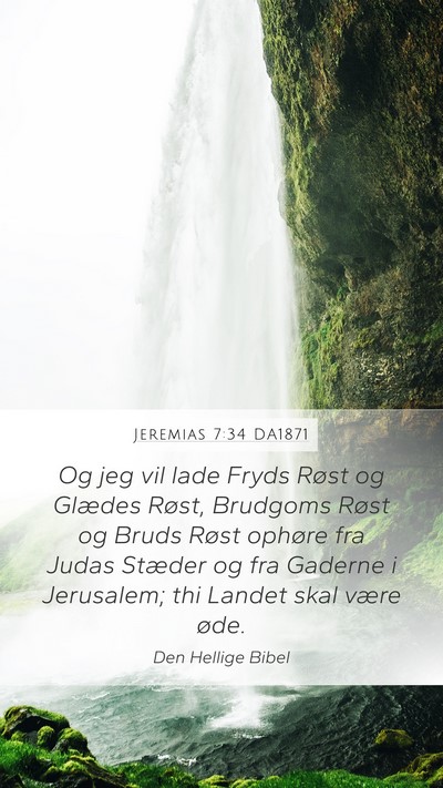 Jeremias 7:34 DA1871 Bible Verse Image