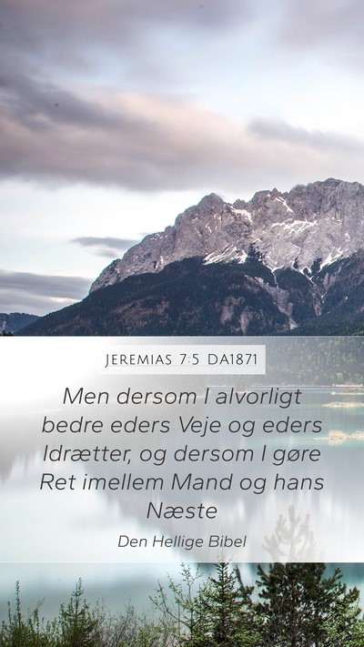 Jeremias 7:5 DA1871 Bible Verse Image