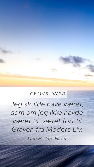 Job 10:19 DA1871 Mobile Phone Wallpaper - Jeg skulde have været, som om jeg ikke havde - Mobile Bible Verse Wallpaper