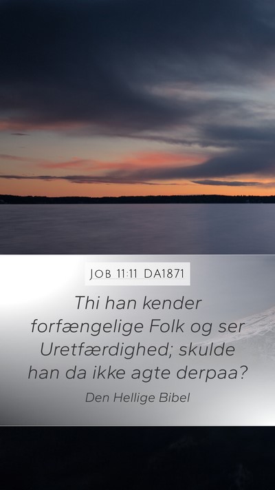 Job 11:11 DA1871 Bible Verse Image