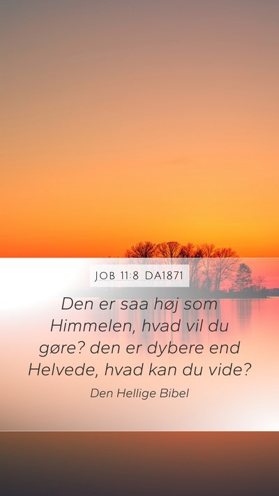 Job 11:8 DA1871 Bible Verse Image