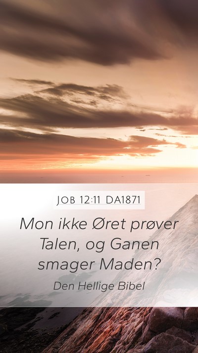 Job 12:11 DA1871 Bible Verse Image