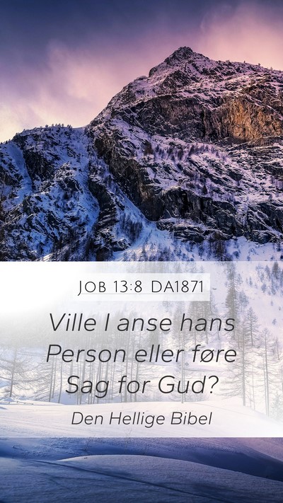 Job 13:8 DA1871 Mobile Phone Wallpaper - Ville I anse hans Person eller føre Sag for - Mobile Bible Verse Wallpaper