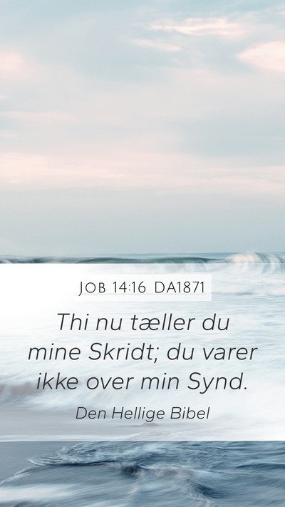Job 14:16 DA1871 Bible Verse Image