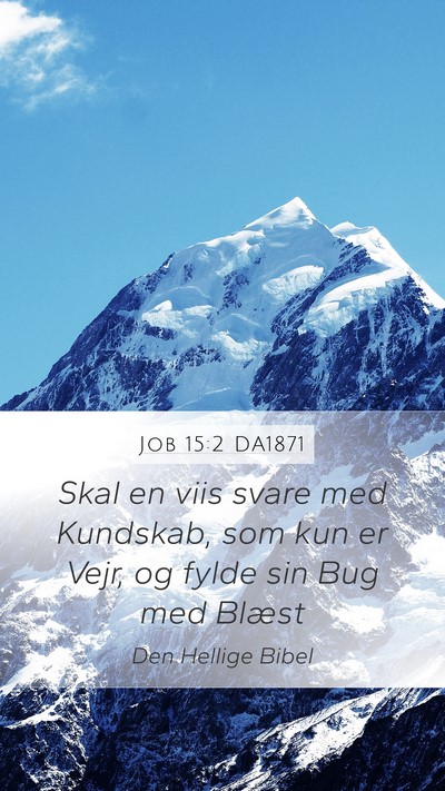 Job 15:2 DA1871 Bible Verse Image