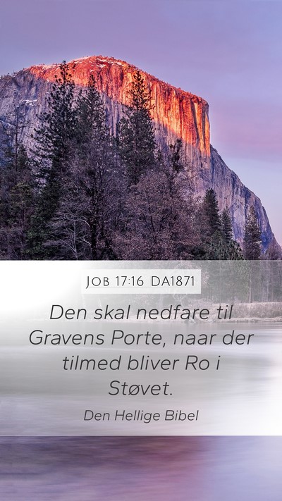 Job 17:16 DA1871 Mobile Phone Wallpaper - Den skal nedfare til Gravens Porte, naar der - Mobile Bible Verse Wallpaper