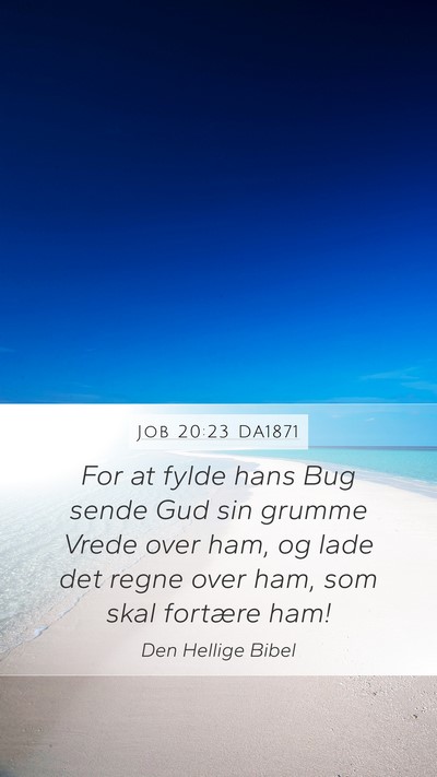 Job 20:23 DA1871 Bible Verse Image