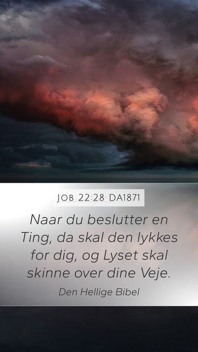Job 22:28 DA1871 Bible Verse Image
