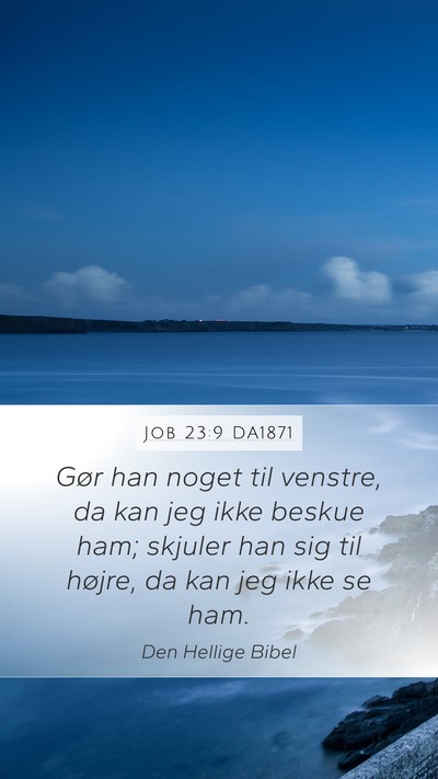 Job 23:9 DA1871 Bible Verse Image