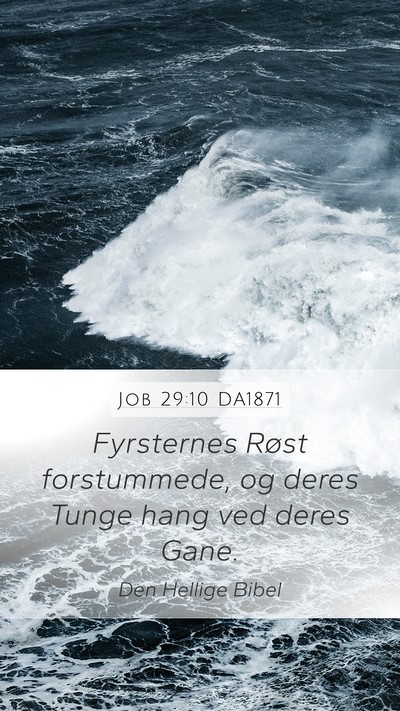 Job 29:10 DA1871 Bible Verse Image