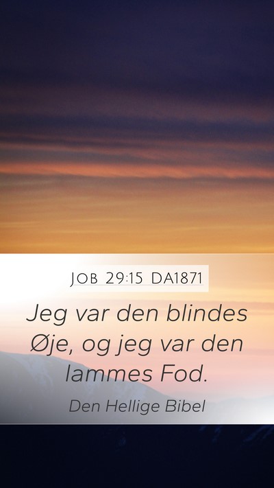 Job 29:15 DA1871 Bible Verse Image