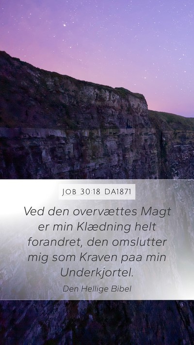 Job 30:18 DA1871 Bible Verse Image