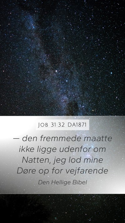 Job 31:32 DA1871 Bible Verse Image