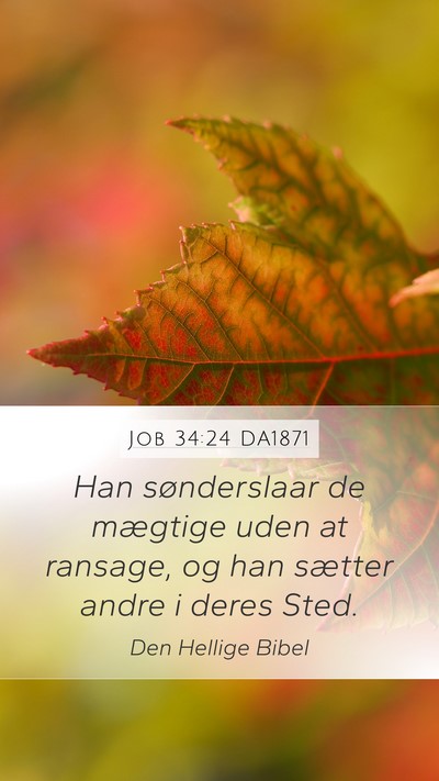 Job 34:24 DA1871 Bible Verse Image