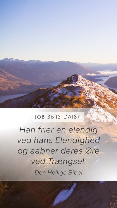 Job 36:15 DA1871 Bible Verse Image