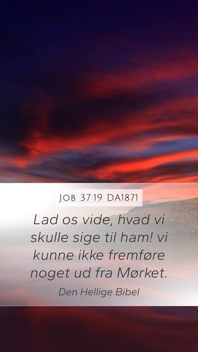 Job 37:19 DA1871 Bible Verse Image