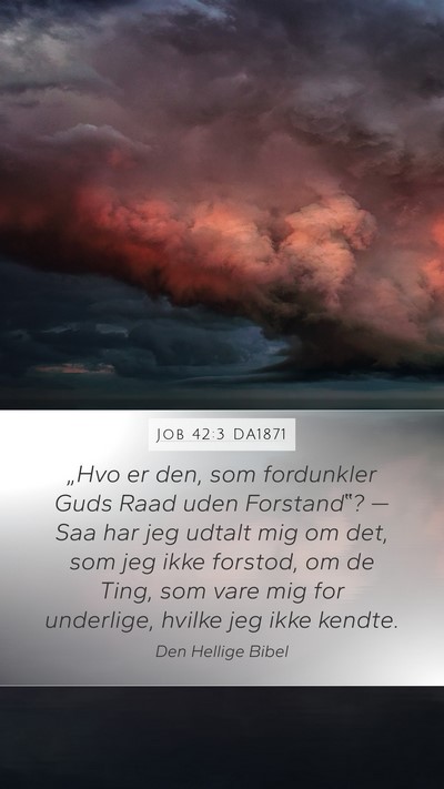 Job 42:3 DA1871 Bible Verse Image