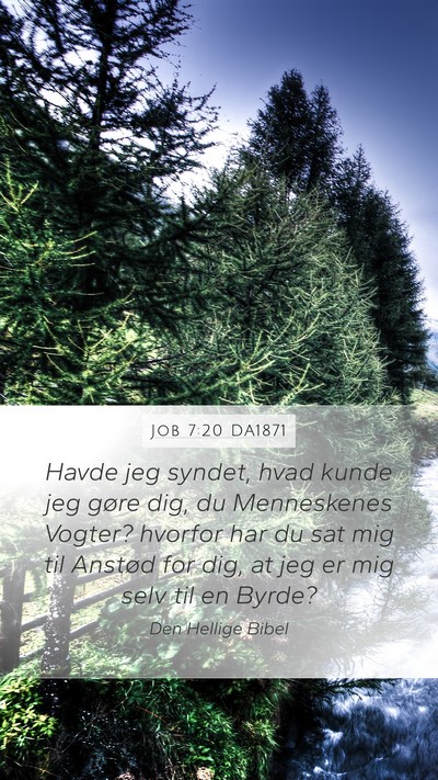 Job 7:20 DA1871 Bible Verse Image