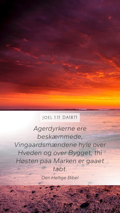 Joel 1:11 DA1871 Bible Verse Image