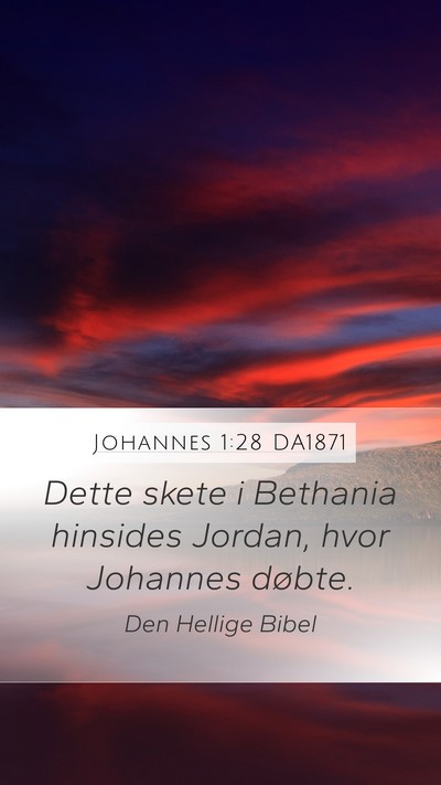Johannes 1:28 DA1871 Bible Verse Image