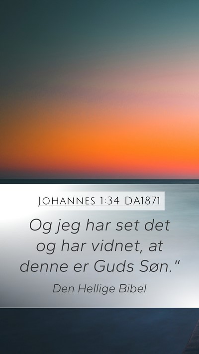 Johannes 1:34 DA1871 Bible Verse Image