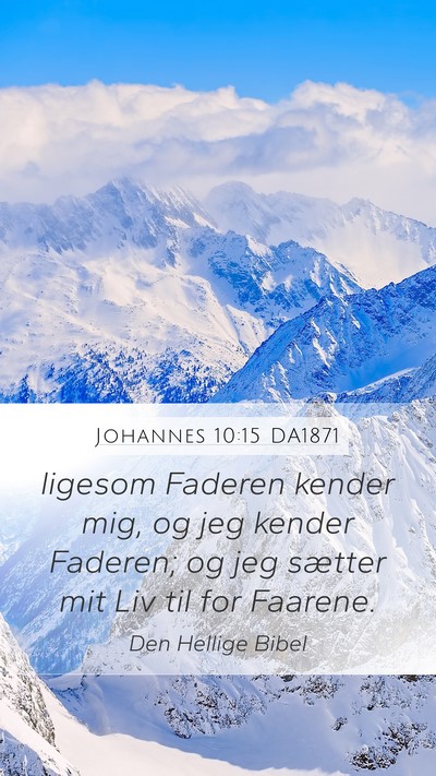 Johannes 10:15 DA1871 Bible Verse Image