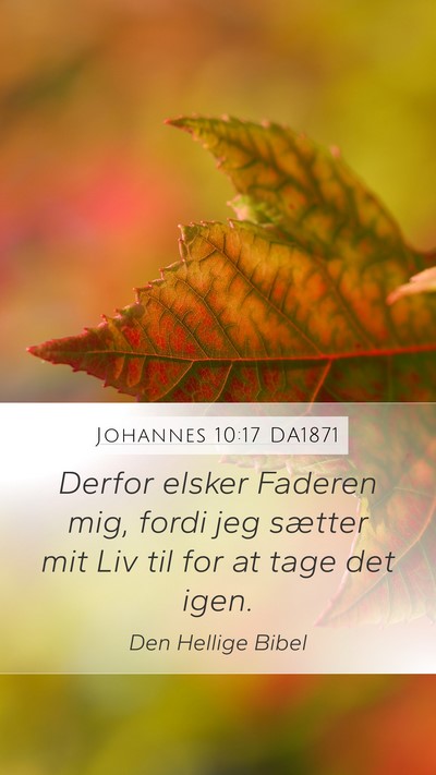 Johannes 10:17 DA1871 Bible Verse Image