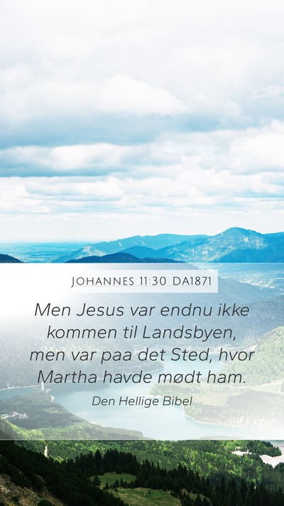 Johannes 11:30 DA1871 Bible Verse Image