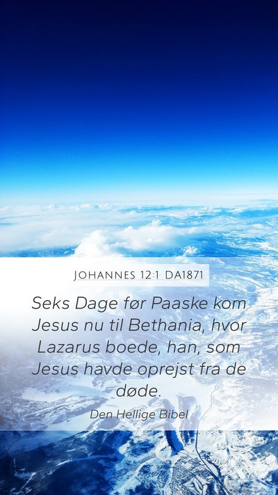 Johannes 12:1 DA1871 Bible Verse Image