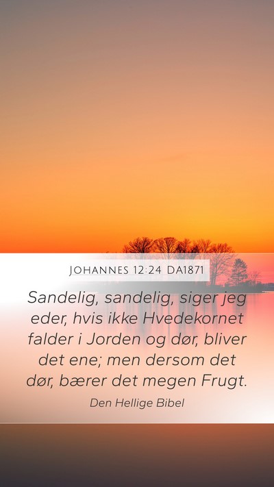 Johannes 12:24 DA1871 Bible Verse Image