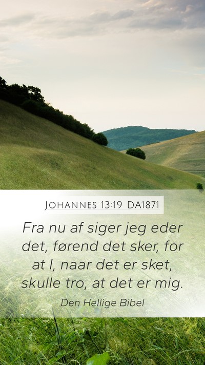 Johannes 13:19 DA1871 Bible Verse Image