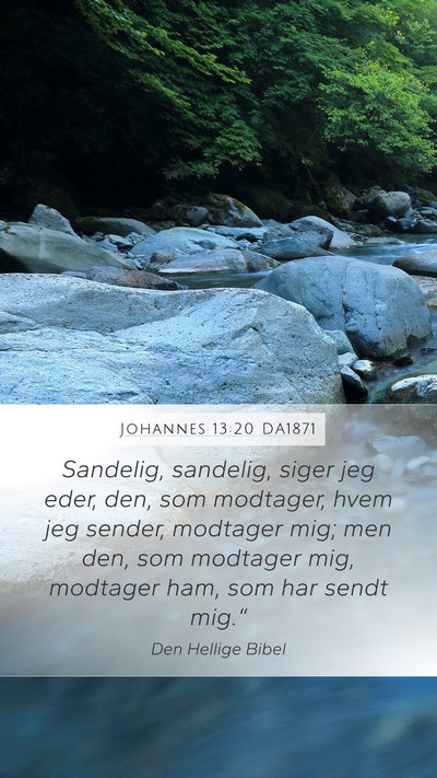 Johannes 13:20 DA1871 Bible Verse Image
