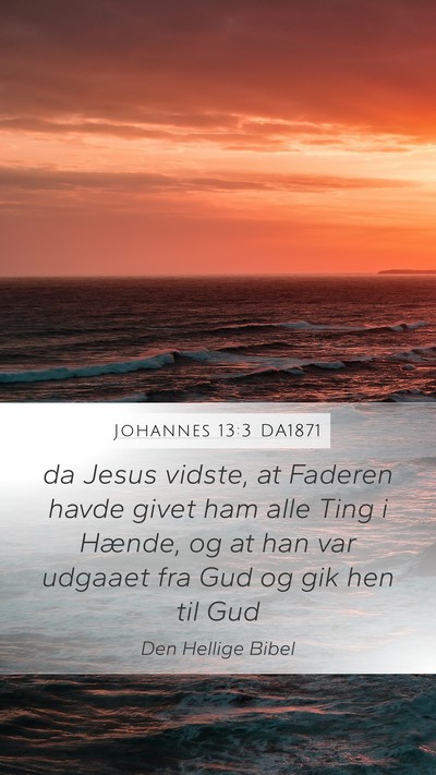 Johannes 13:3 DA1871 Bible Verse Image
