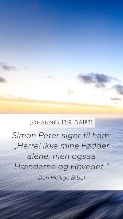 Johannes 13:9 DA1871 Mobile Phone Wallpaper - Simon Peter siger til ham: „Herre! ikke mine - Mobile Bible Verse Wallpaper