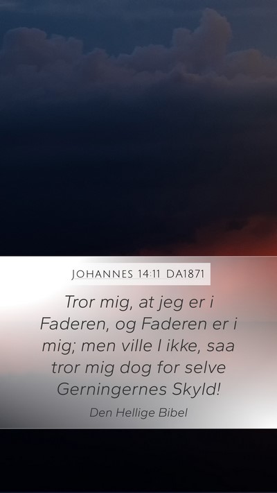 Johannes 14:11 DA1871 Bible Verse Image