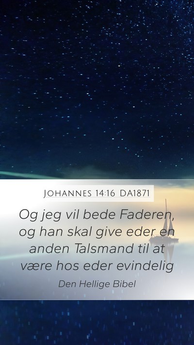 Johannes 14:16 DA1871 Bible Verse Image