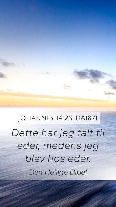 Johannes 14:25 DA1871 Mobile Phone Wallpaper - Dette har jeg talt til eder, medens jeg blev hos - Mobile Bible Verse Wallpaper