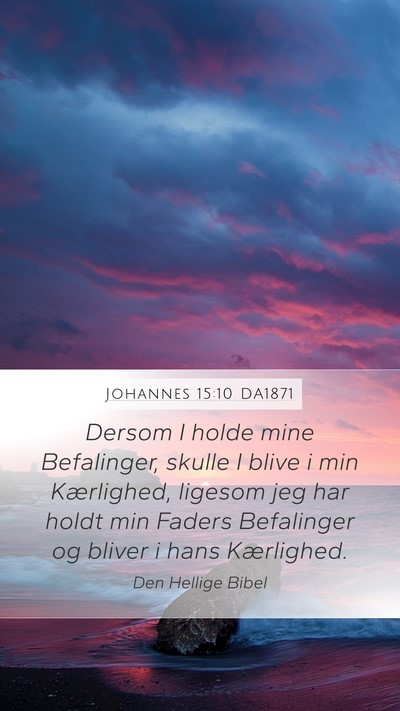 Johannes 15:10 DA1871 Bible Verse Image