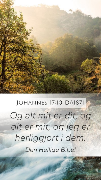 Johannes 17:10 DA1871 Bible Verse Image
