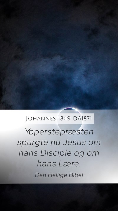Johannes 18:19 DA1871 Bible Verse Image