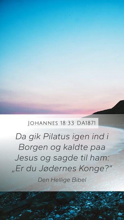 Johannes 18:33 DA1871 Bible Verse Image
