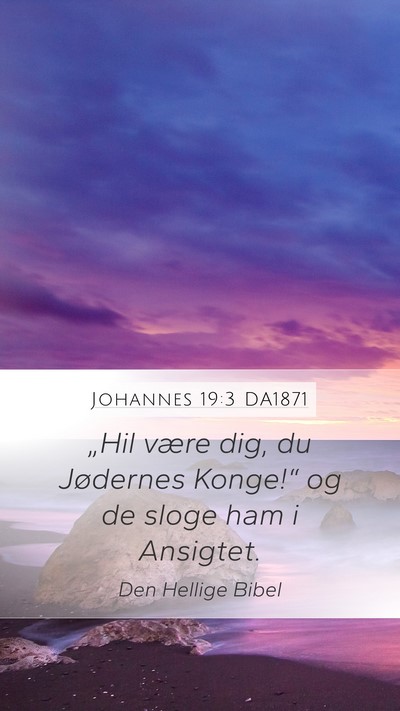 Johannes 19:3 DA1871 Bible Verse Image