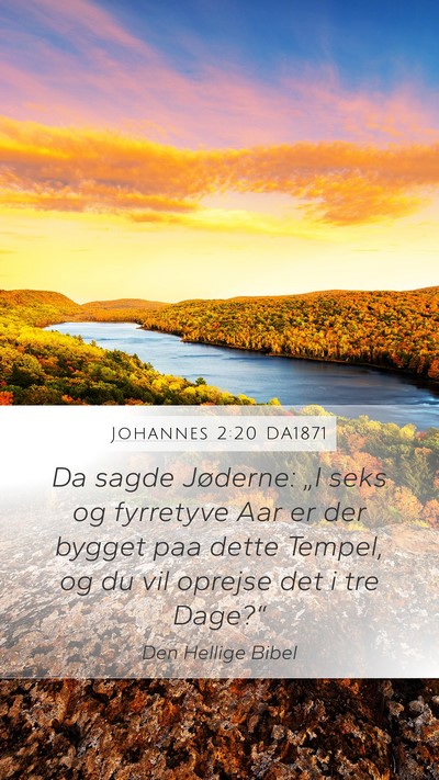 Johannes 2:20 DA1871 Bible Verse Image